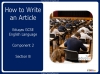 Eduqas GCSE English Language - Writing an Article Teaching Resources (slide 1/68)